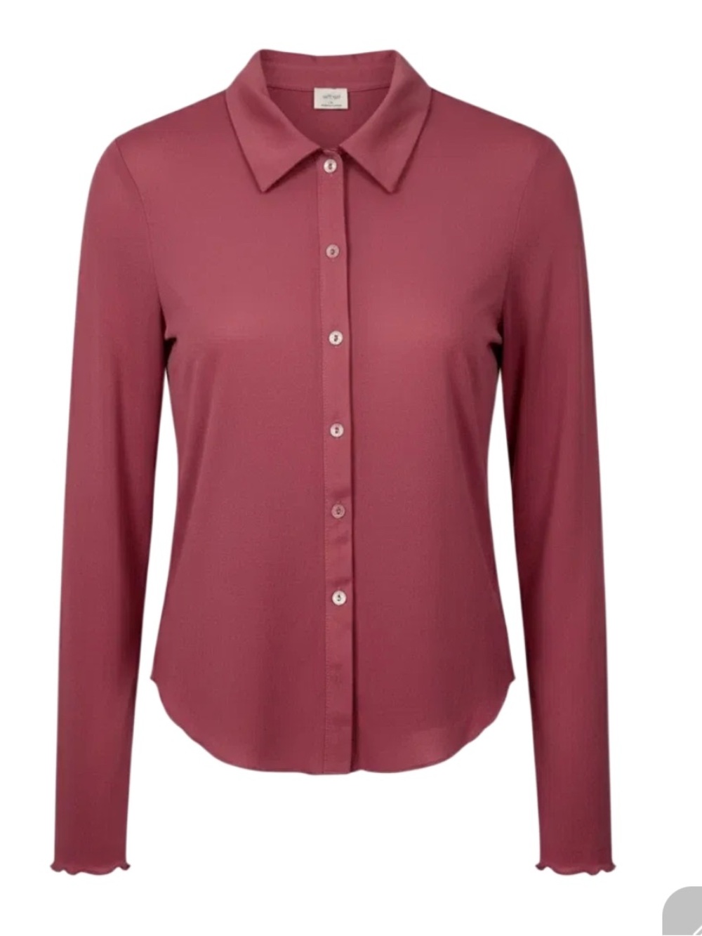 Aritzia Wilfred Rose-Mauve Long-Sleeve Button-Down Shirt